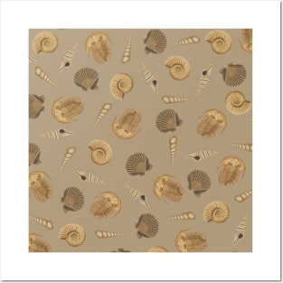 Cute Fossil Pattern Posters and Art